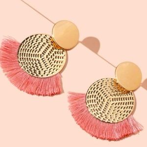 Gold Tone Bohemian Earrings With Fringe